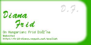 diana frid business card